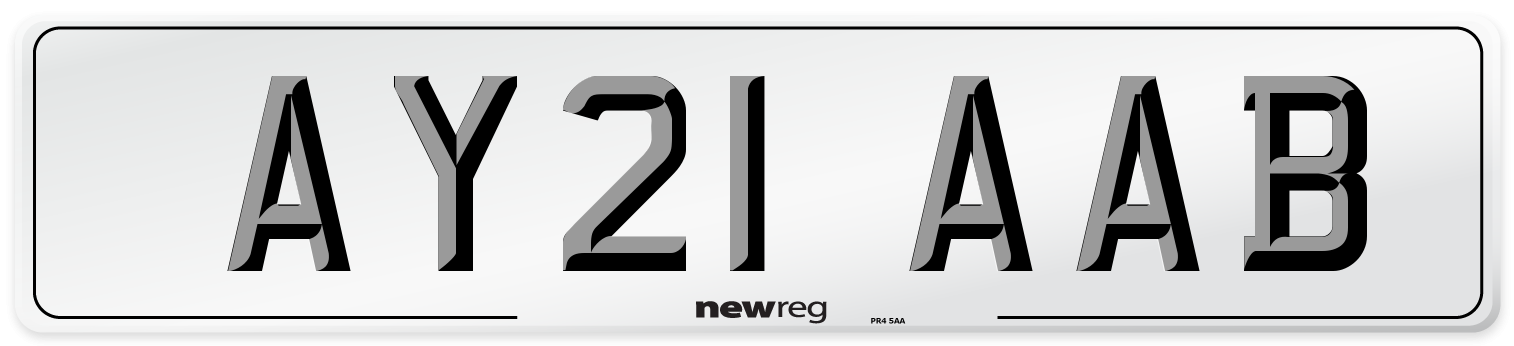 AY21 AAB Number Plate from New Reg